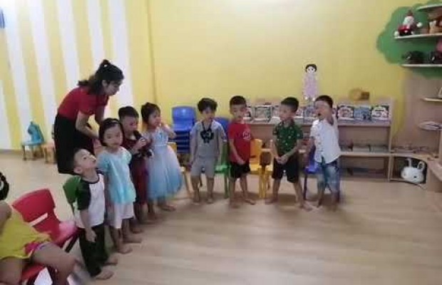 Giờ học thú vị tại trường Mầm non Happy House